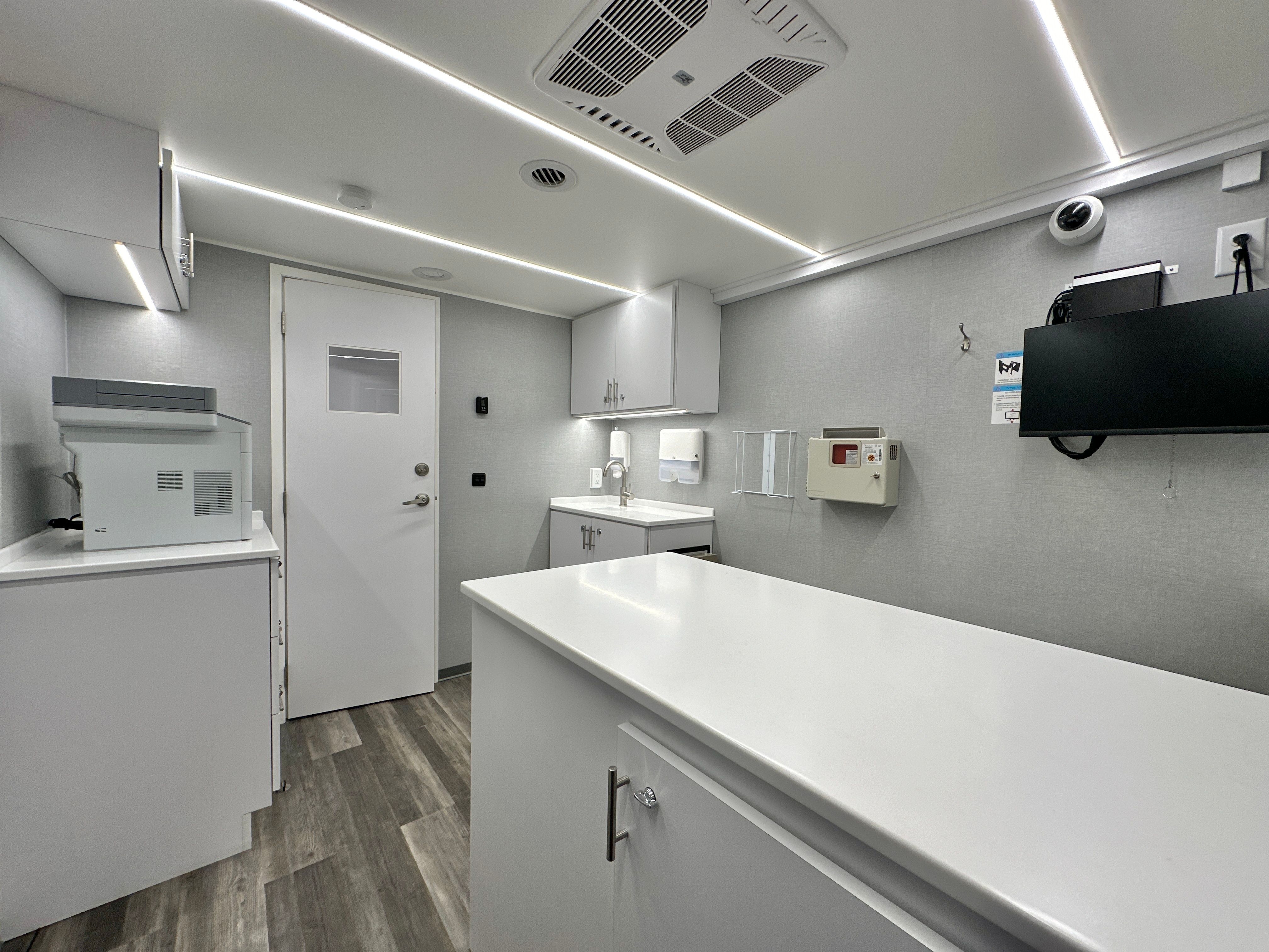 Interior of a mobile behavioral health and opioid treatment platform