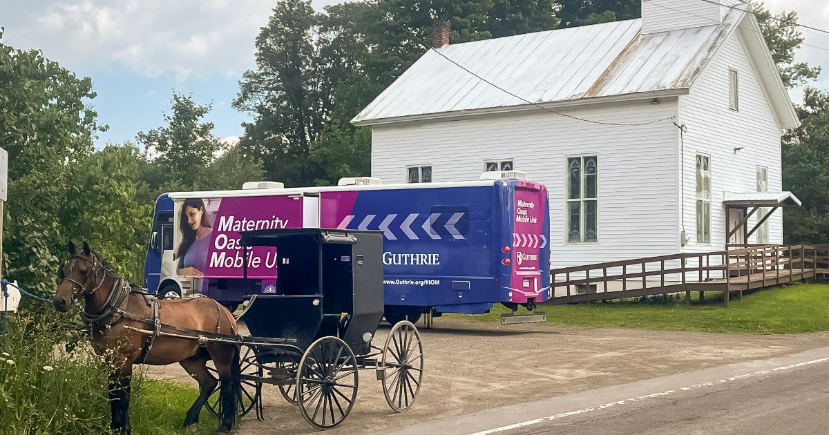 Guthrie Maternity Oasis mobile clinic serving a rural Amish community