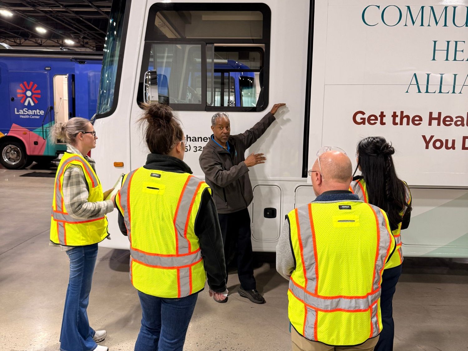 Mission Mobile Medical trainer leading an operator certification session at a mobile clinic