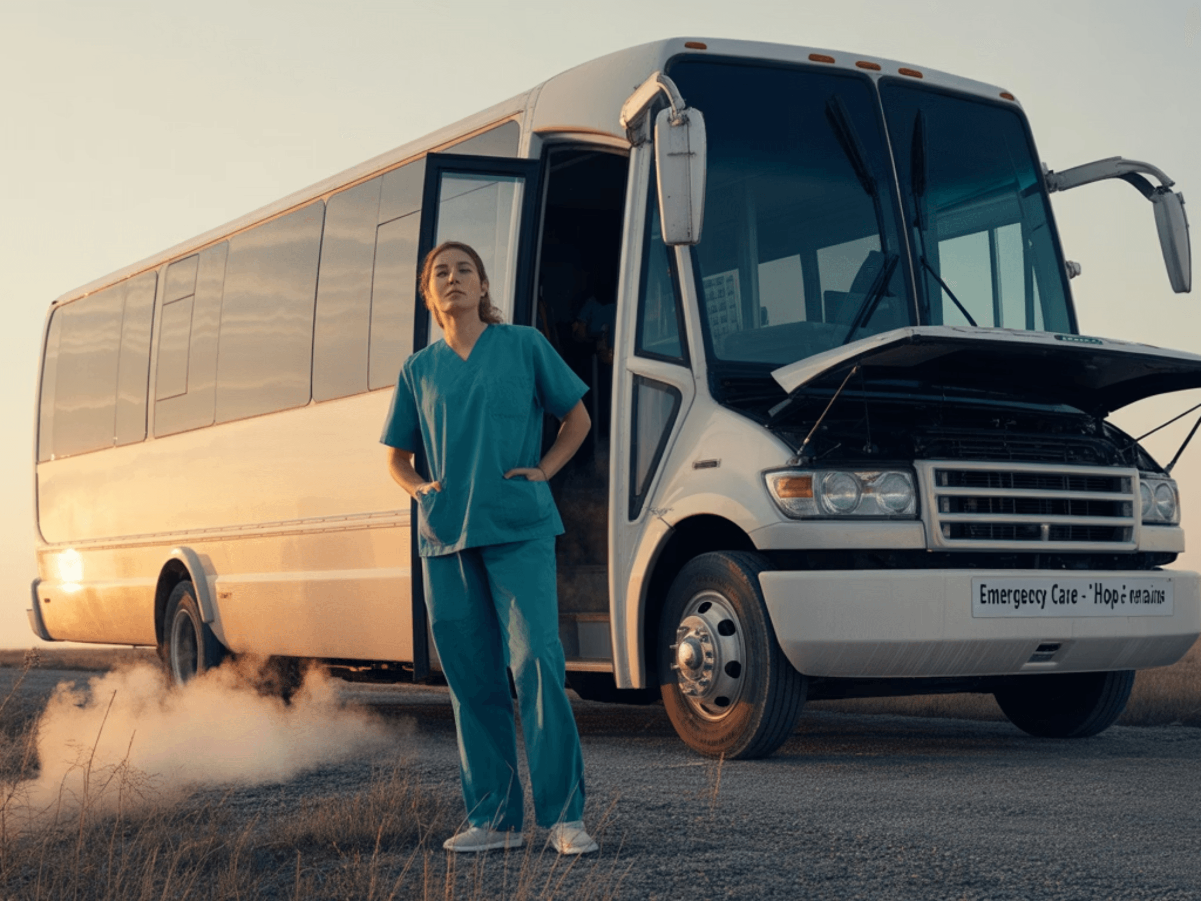 A parked mobile clinic ready to be put back to work